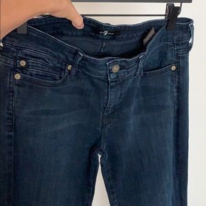 Low to mid rise 7 for all Mankind flare denim.